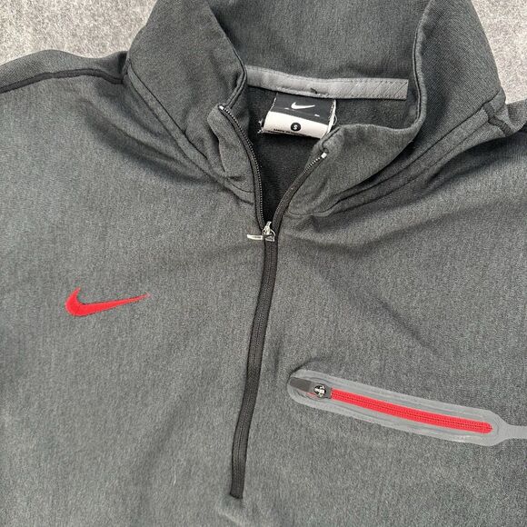 Nike Dri Fit Sweatshirt Size Small Red Black - Picture 2 of 4